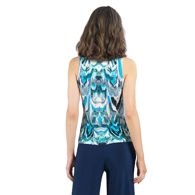 Clara Sun Woo Abstract Print V-Neck print Top(T49P60)
