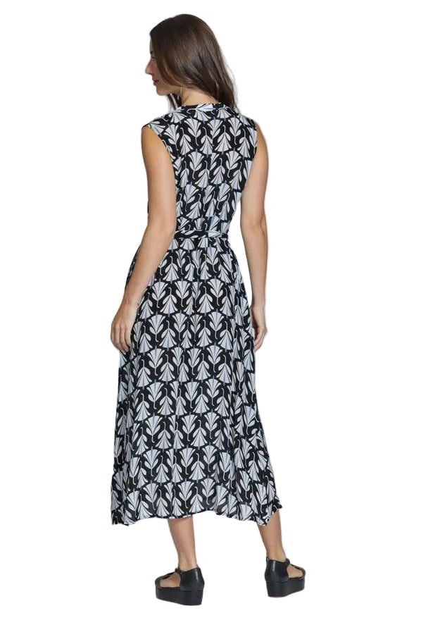 APNY Sleeveless Button Down Floral Print Maxi Long Tank Dress (Navy Multi)(T98P/C-720D/NC)