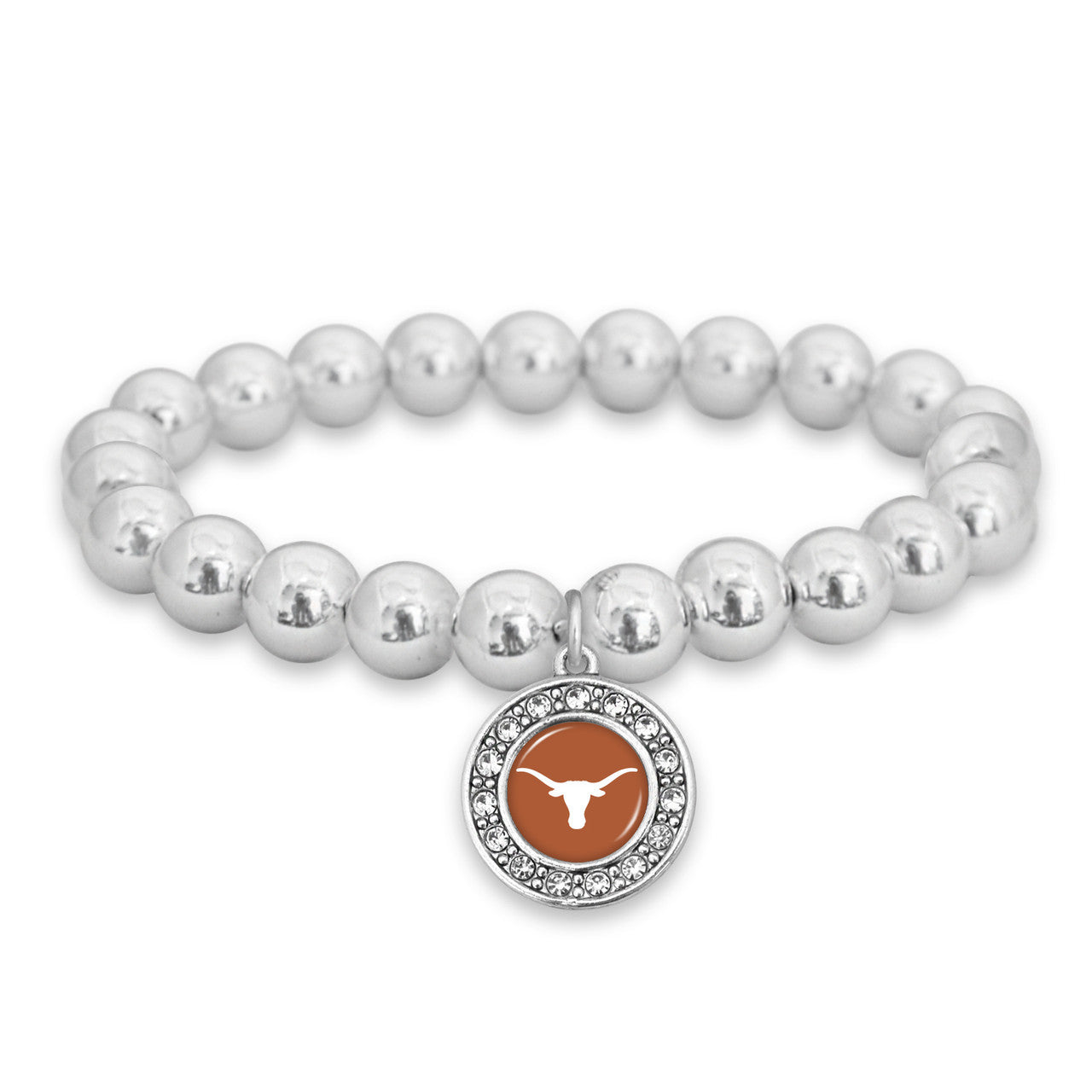 Texas Longhorn Abby Girl Crystal Stretch Bracelet (TEX19406)