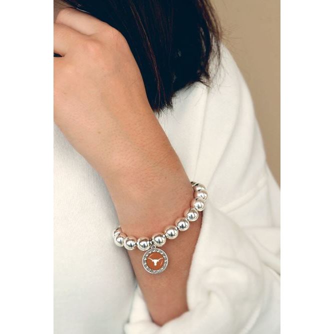 Texas Longhorn Abby Girl Crystal Stretch Bracelet (TEX19406)