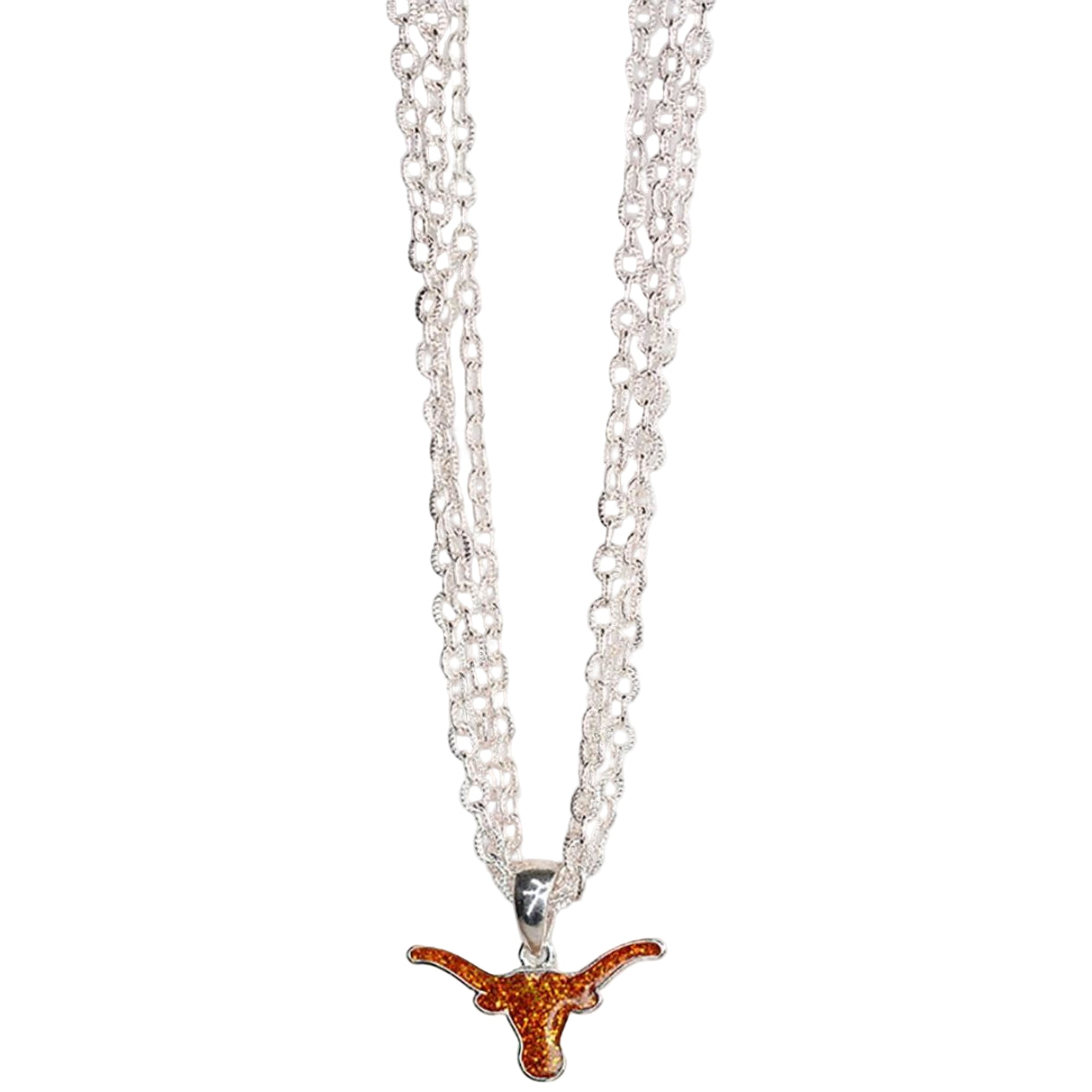 Texas Longhorn Glitter Necklace (TEX43346)