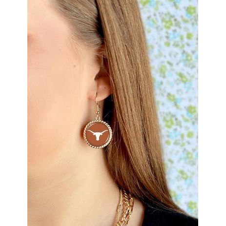 Texas Longhorn Sydney Earrings (TEX43412) GLD