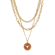Texas Longhorn Sydney 3 Tier Necklace (TEX43413) GLD