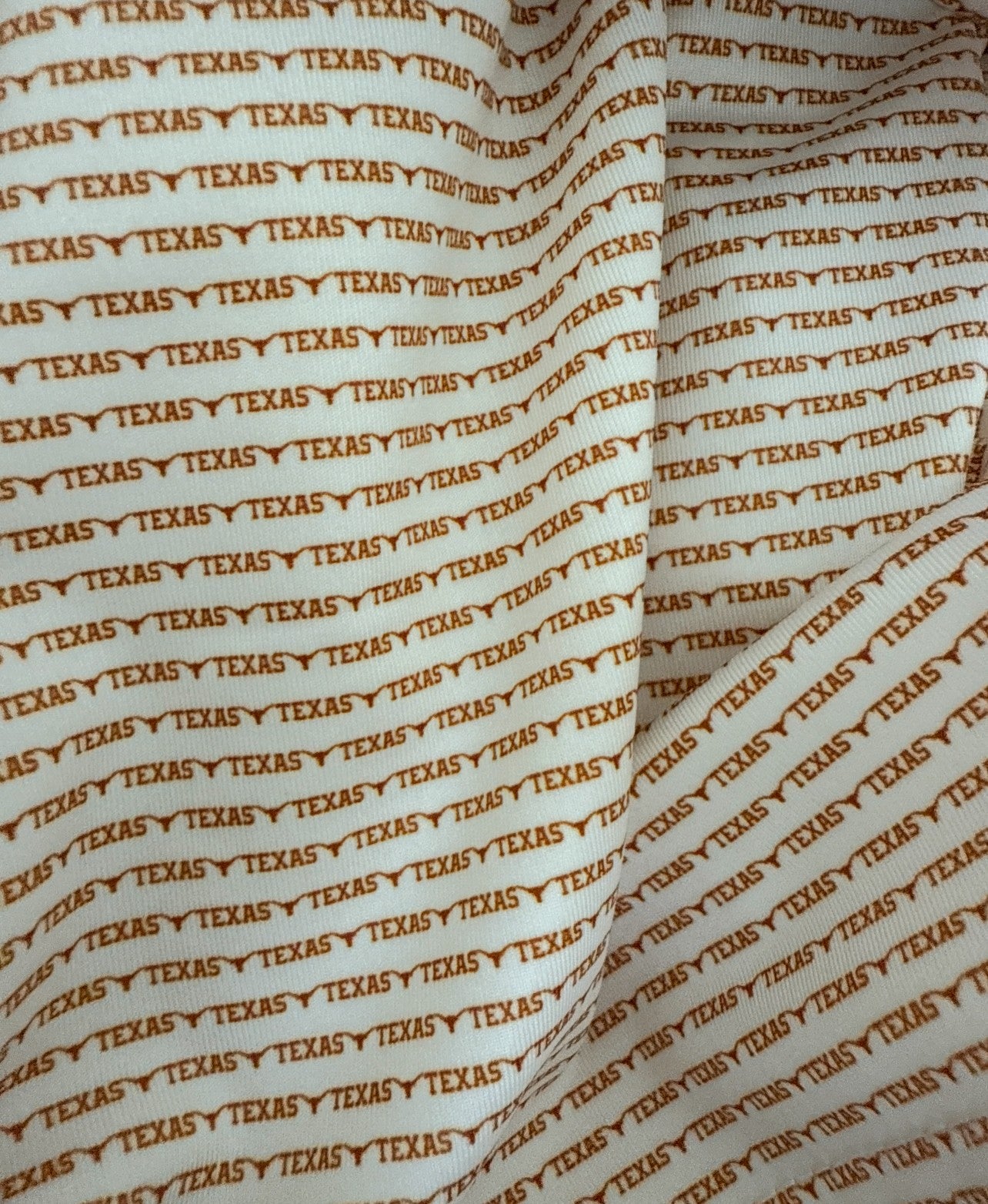 Texas Longhorns 40 Acres Texas Spelled Stripe Polo (WHT/BO)