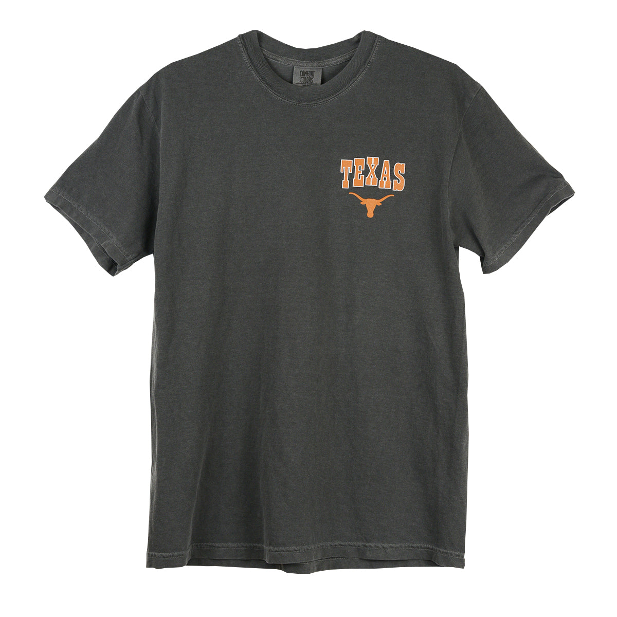 Texas Longhorn Retro Brand Unisex The Real Bevo Tee (Pepper)(TEXR6078A)