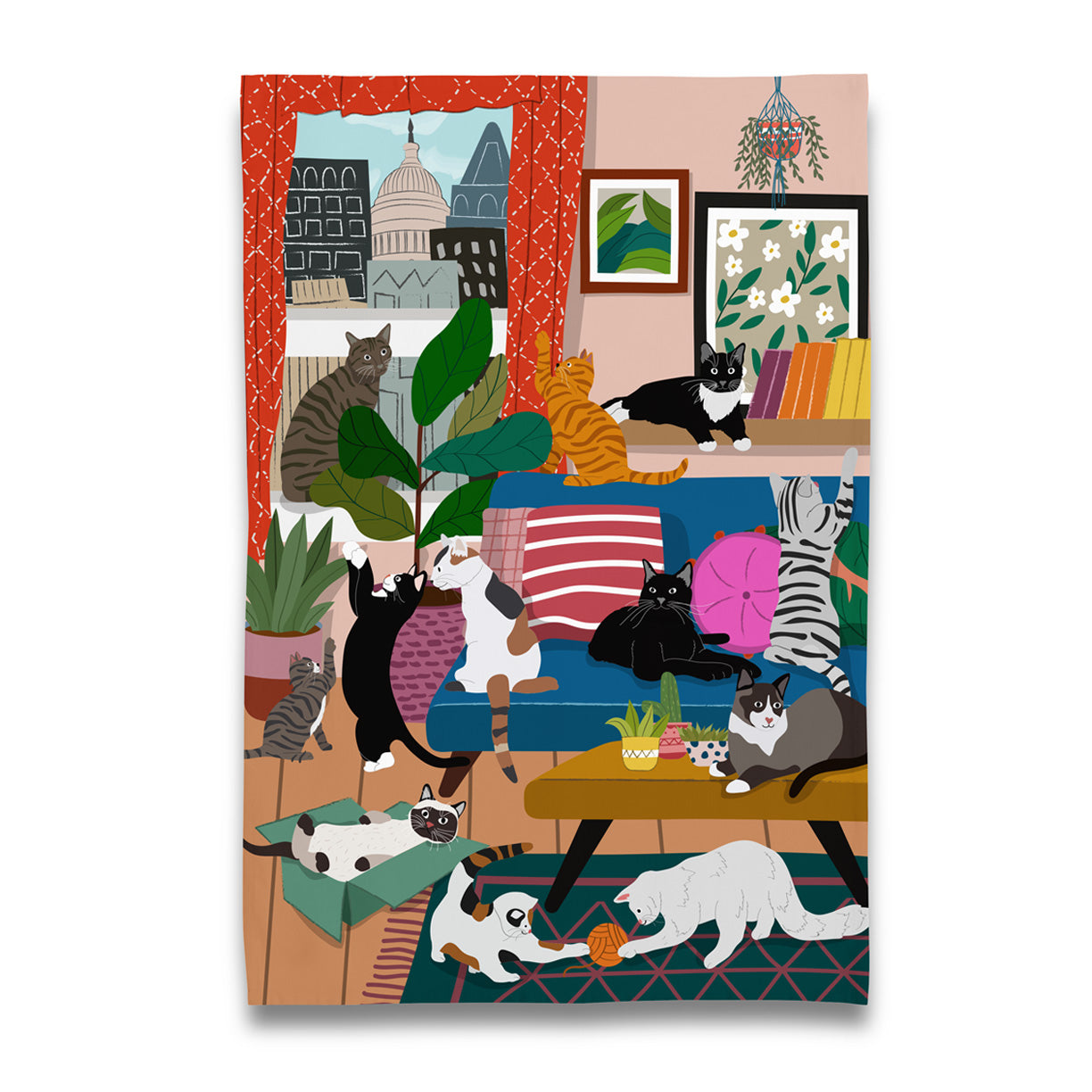 Naked Decor House of Kitty Cats Tea Towel