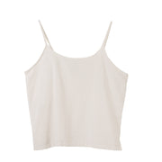 Clara Sun Woo Linen Spaghetti Strap Tank (TKSLN)(offwhite)