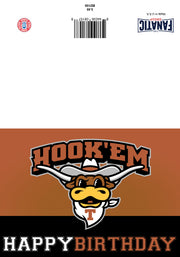 Texas Longhorn Happy Birthday Howdy Hook'em Greeting Card (BD109)