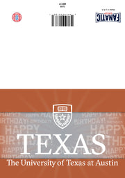 Texas Longhorn The University Of Texas Happy Birthday Greeting Card (BD117)