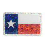 A.M.G. State Of Texas Flag Reflective Sticker Decal (TXFL-RDE)(Red White Blue)