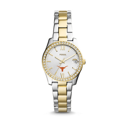 Texas Longhorn Fossil Two-Tone Bling Watch (PR4319)