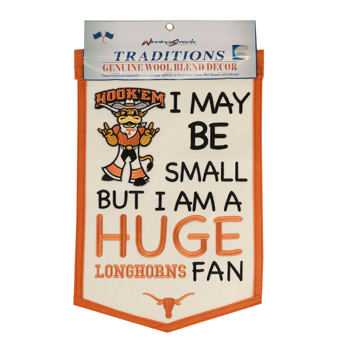 Lil Fan Wool Banner W/ Hook'em