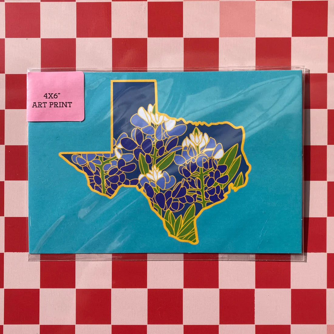 Lil Boat Boutique 4" X 6" Texas State Bluebonnets Print