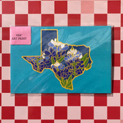 Lil Boat Boutique 4" X 6" Texas State Bluebonnets Print