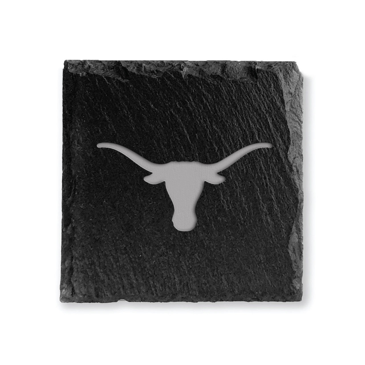 Texas Longhorn Slate Etched Logo Coasters (Set of 4) (SLCST-SINGLE-LOGO))
