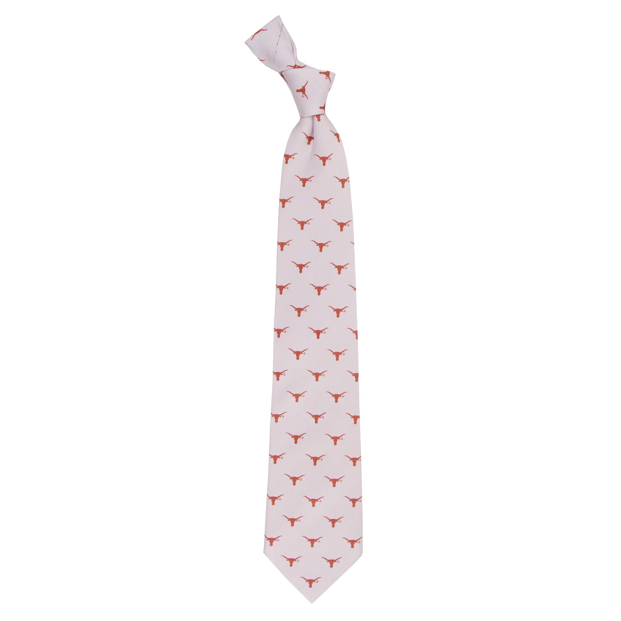 Texas Longhorn Echo Woven Tie (10643) (White)