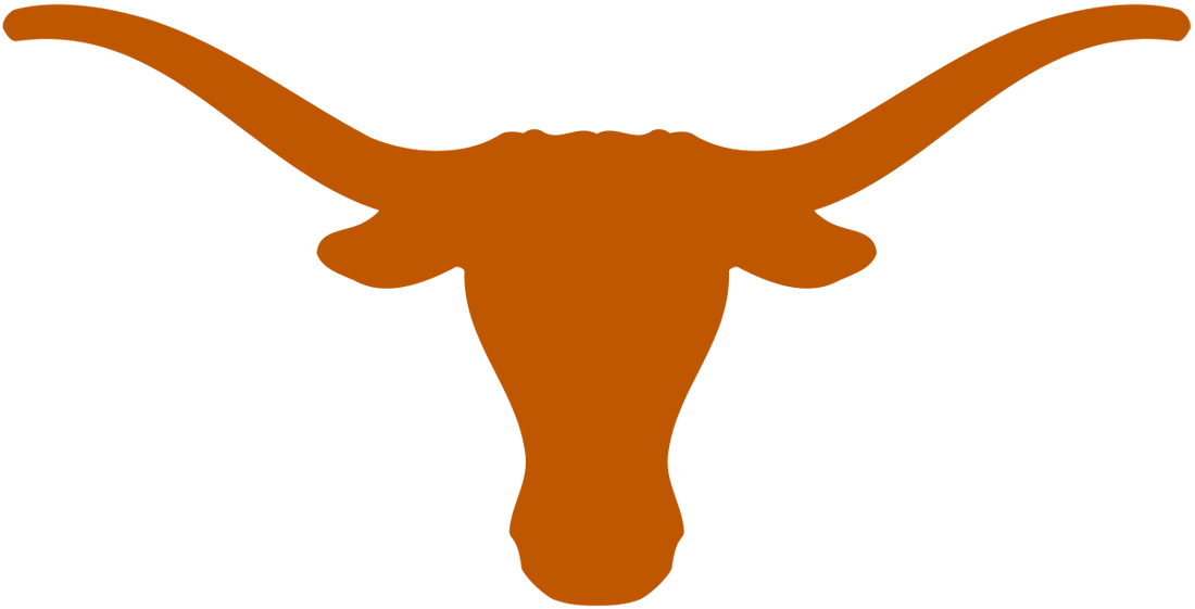 テキサス ロングホーン Texas Longhorn 8 X 8 HOOK 'EM HORNS over Logo Decal