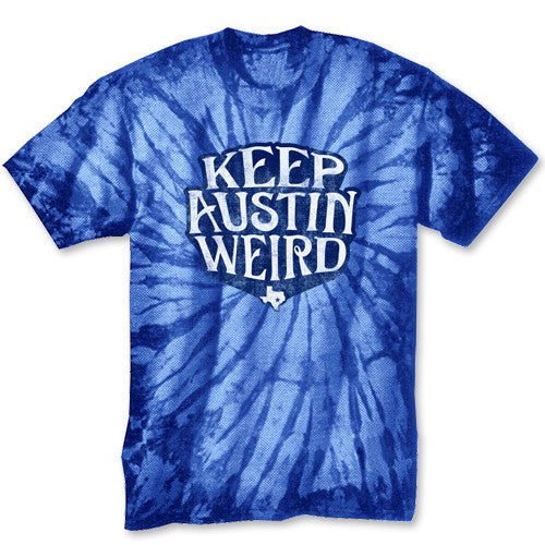 Keep Austin Weird Tie Dye Tee (5054YTTDRY) ROYAL