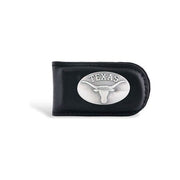 Texas Longhorn Leather Money Clip (ZP UTX-MC2-BLK)