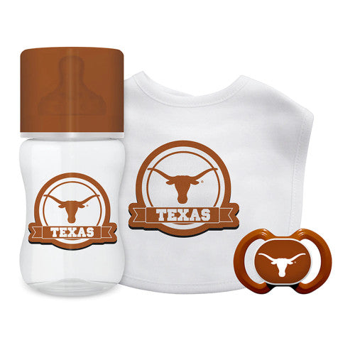 Texas Longhorn Bib, Pacifier, Bottle Gift Set (UTX2030)