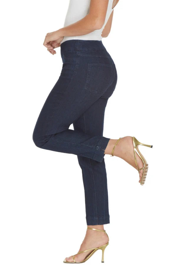 Slimsation Denim Pull-On Ankle Pants (M2623P)(2 Colors)