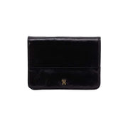 HOBO Jill Polished Leather Bifold Wallet (Black)