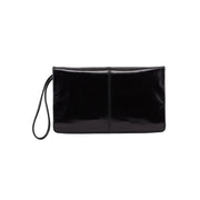 HOBO Evolve Polished Black Leather Wristlet