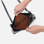 HOBO Cambel Polished Leather Crossbody (Black )(VI-35816BLK)
