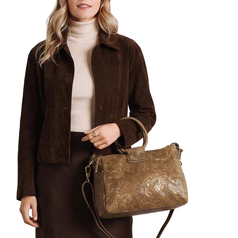 Hobo Sheila Medium Satchel (Vi-36148MKFK)(Mink Folklore)
