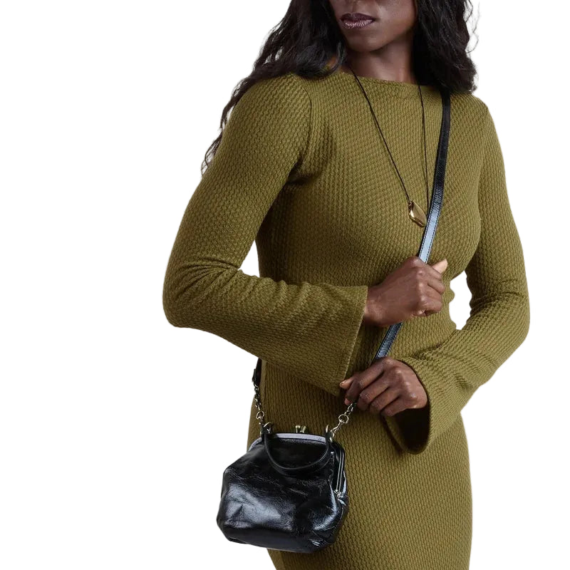 Hobo Alba Frame Crossbody Bag (Black)(VI-36150BLK)
