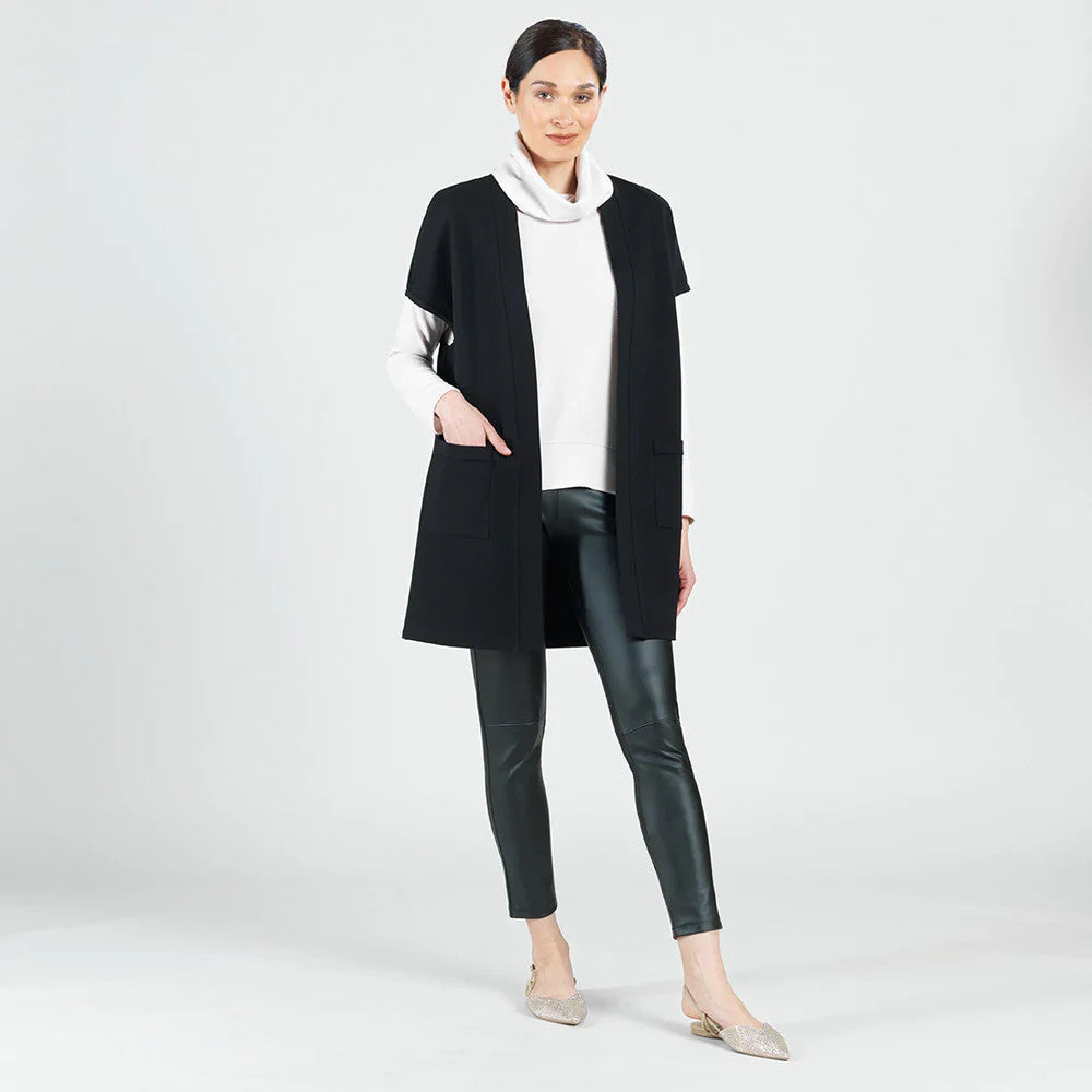 Clara Sun Woo Cap Sleeve Pocket Long Vest (VPJK)