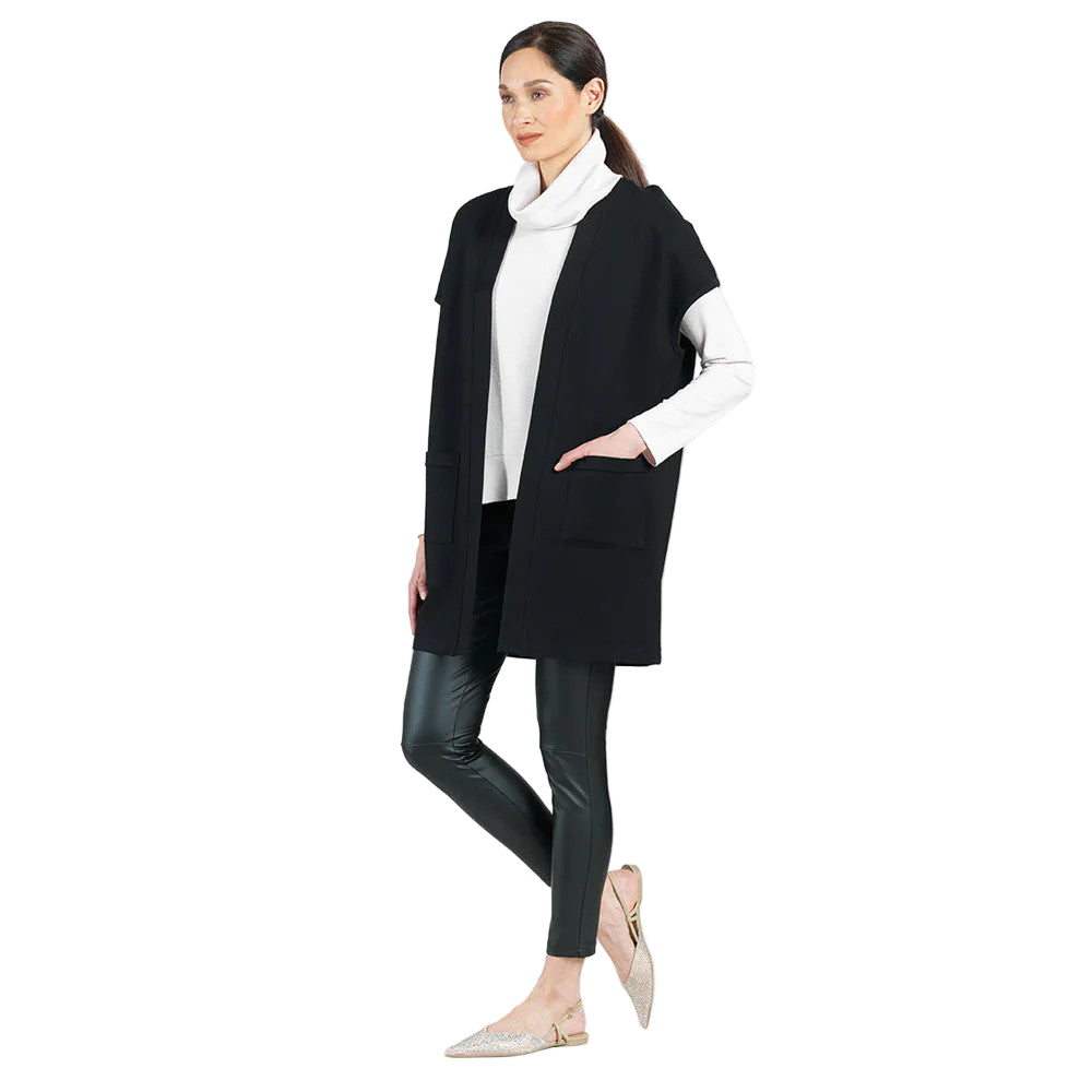 Clara Sun Woo Cap Sleeve Pocket Long Vest (VPJK)