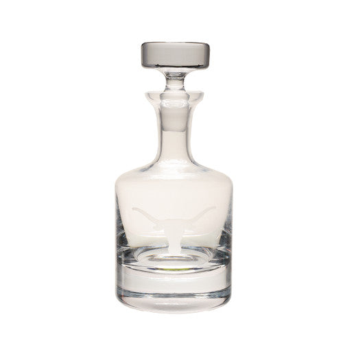Texas Longhorn Etched Buckingham Crystal Decanter (RC3134)