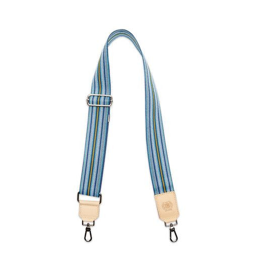 Consuela Chambray Stripe Wide Woven Crossbody Strap