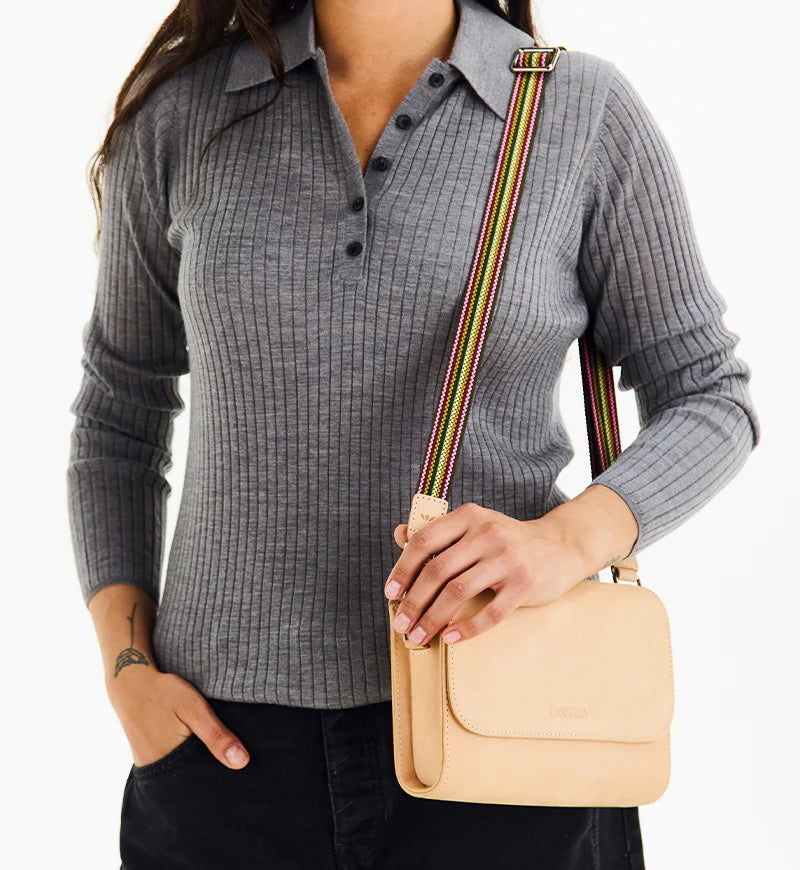 Consuela Olivo Webbing Slim Crossbody Strap