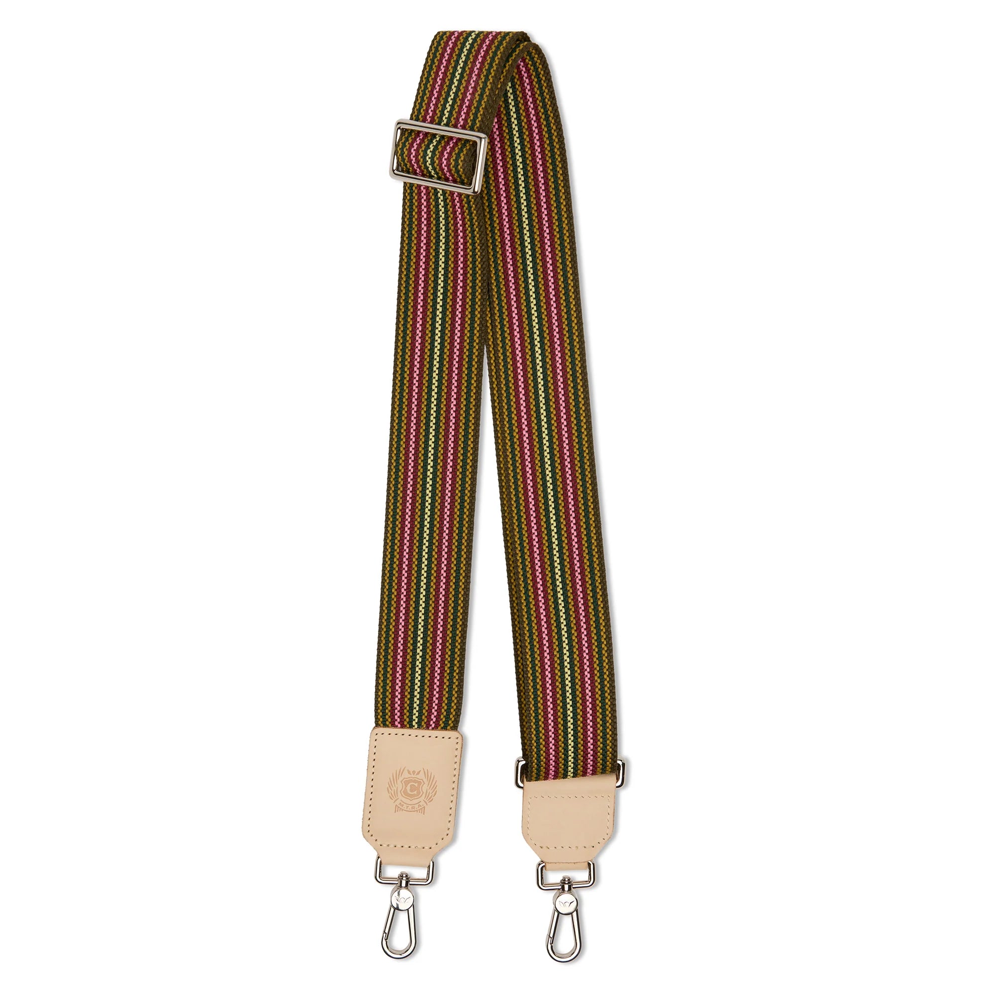 Consuela Black Stripe Wide Webbing Crossbody Strap