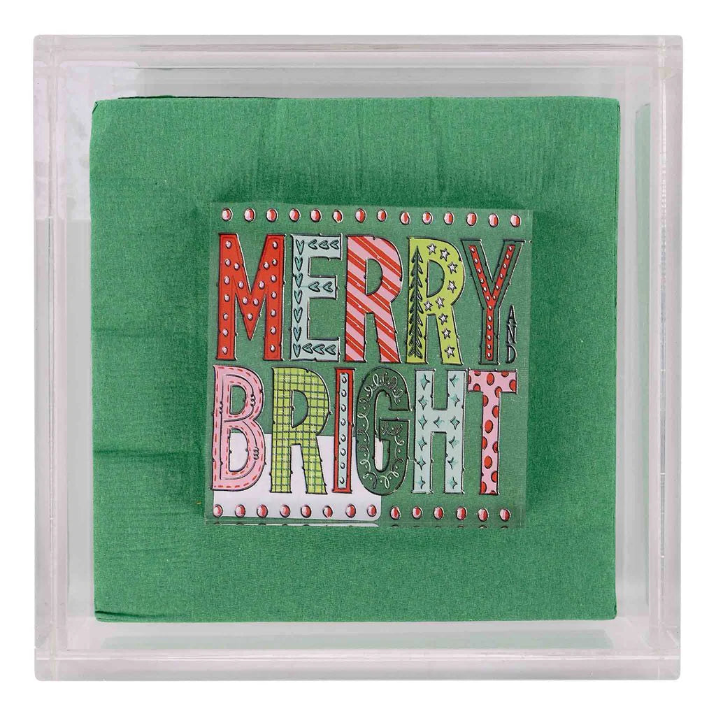 Glory Haus Merry & Bright Acrylic Napkin Weight