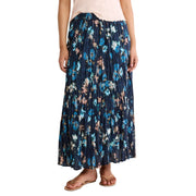 NZ by Nic & Zoe Glowy Floral Core Cotton Crinkle Skirt (BNZM263701)(Indigo Multi)
