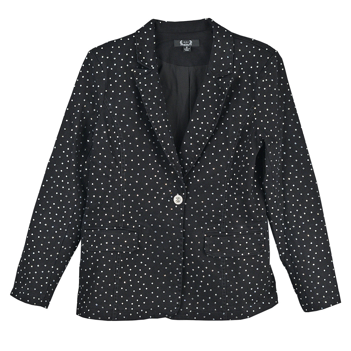 A.Z.I. Black Blazer with Stones  (Z13356)(Black)