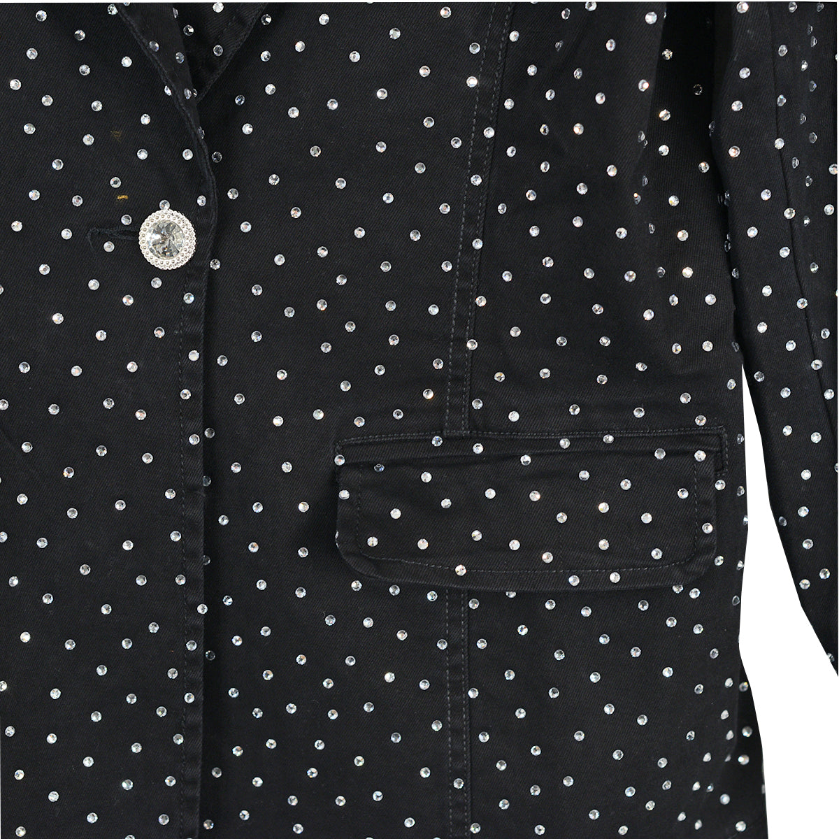 A.Z.I. Black Blazer with Stones  (Z13356)(Black)