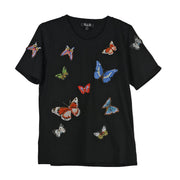 A.Z.I. Short Sleeve Embellished Butterfly Tee (Z13443)(Two Colors)