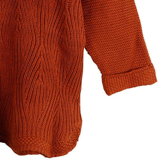 Picadilly Curved Hem Knit Sweater (ZE117-682)(Glazed Ginger)