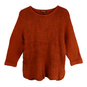 Picadilly Curved Hem Knit Sweater (ZE117-682)(Glazed Ginger)