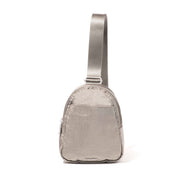 Baggallini Double Zip Mini Sling Sterling Shimmer