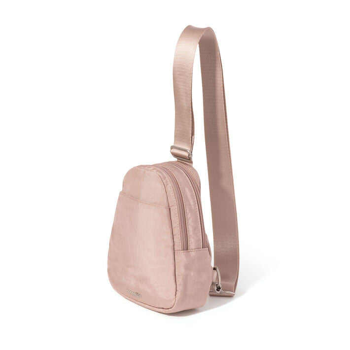 Baggallini Double Zip Mini Sling (BLUSH)