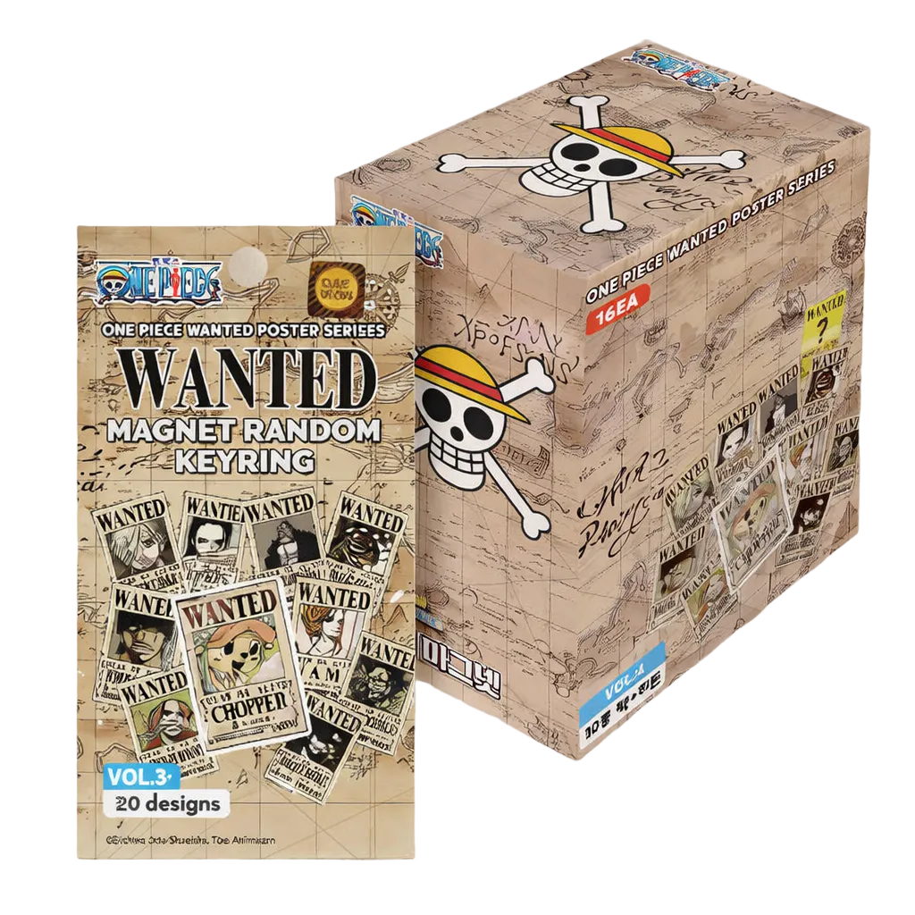 One Piece Wanted Poster Magnet Random Keyring