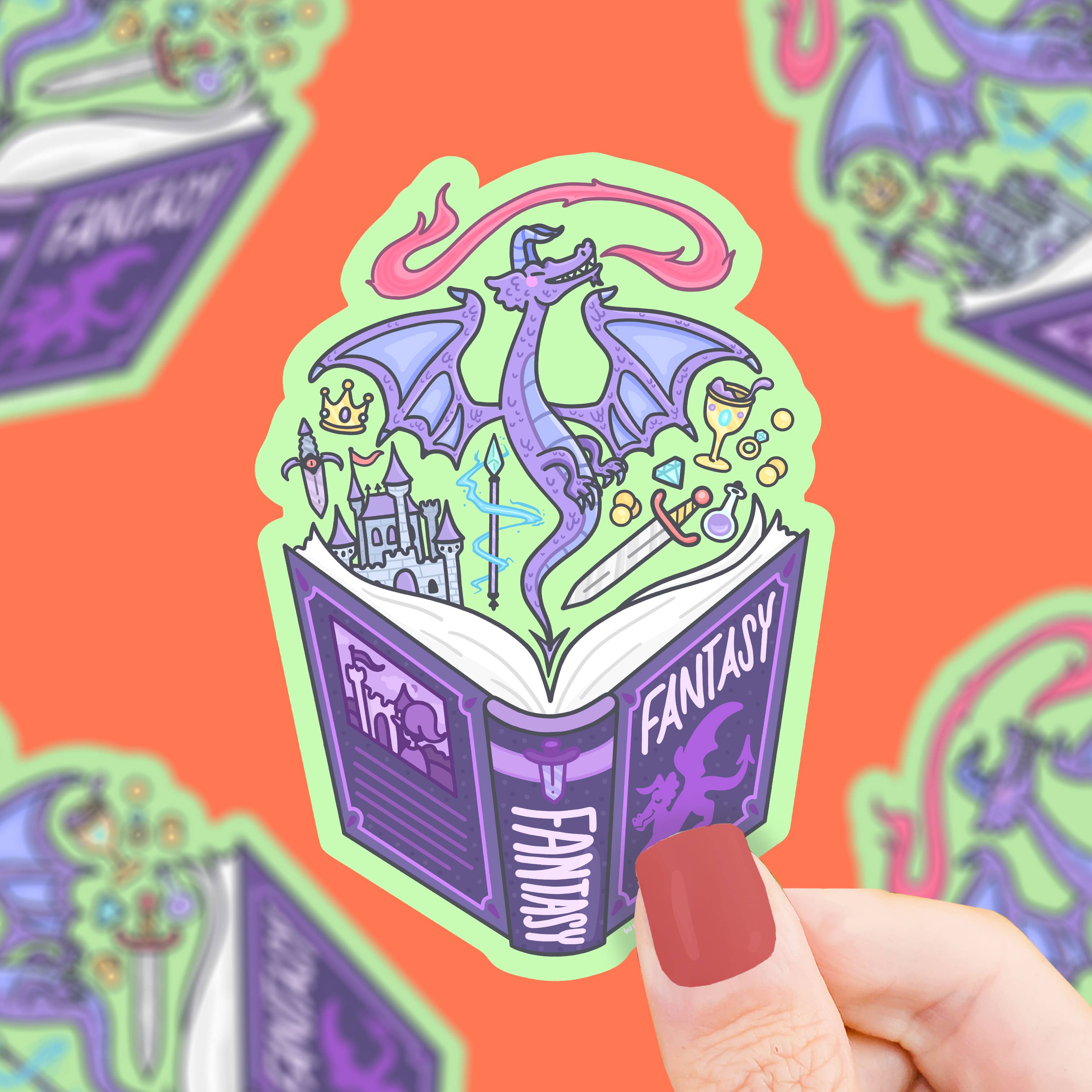 Fantasy Book Club Bookish Vinyl Sticker