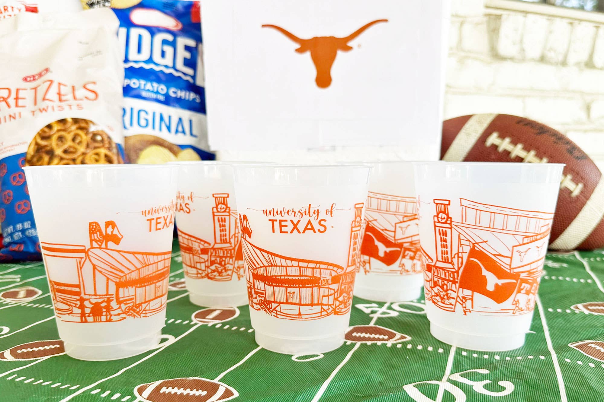 Texas longhorn Foam Cup 10 Pack ( University of Texas Skyline)(01R-TXU-10-W)