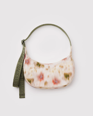 Baggu Small Nylon Crescent Bag - Abstract Floral