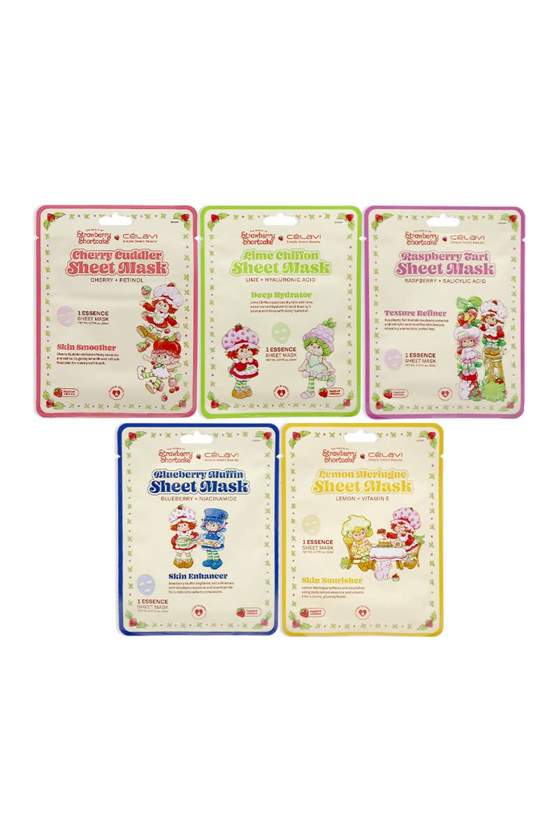 Celavi x Strawberry Shortcake Holiday Sheet Mask Set